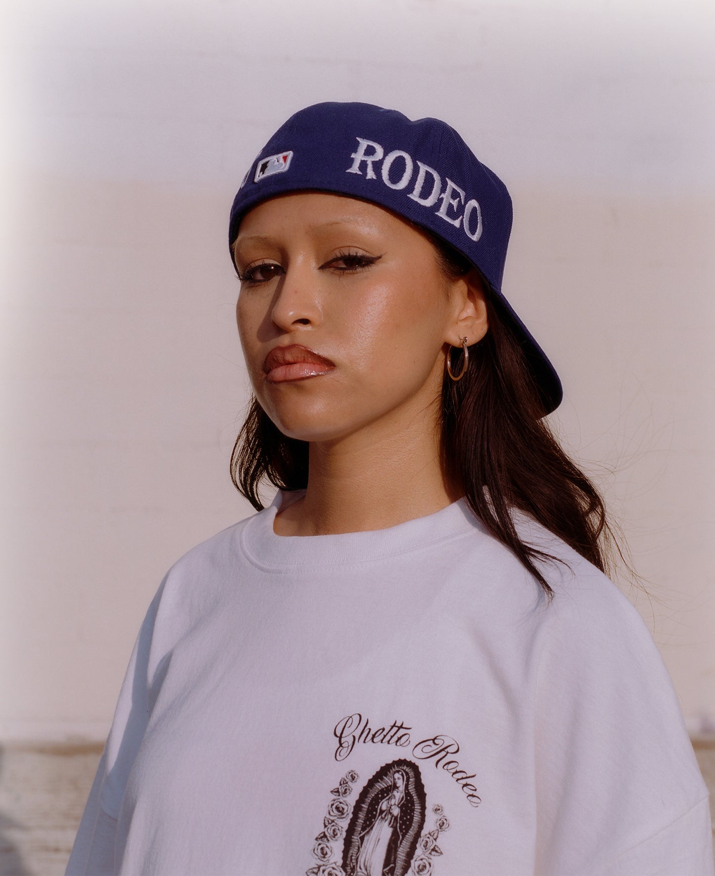 PARA LA RAZA FITTED BLUE