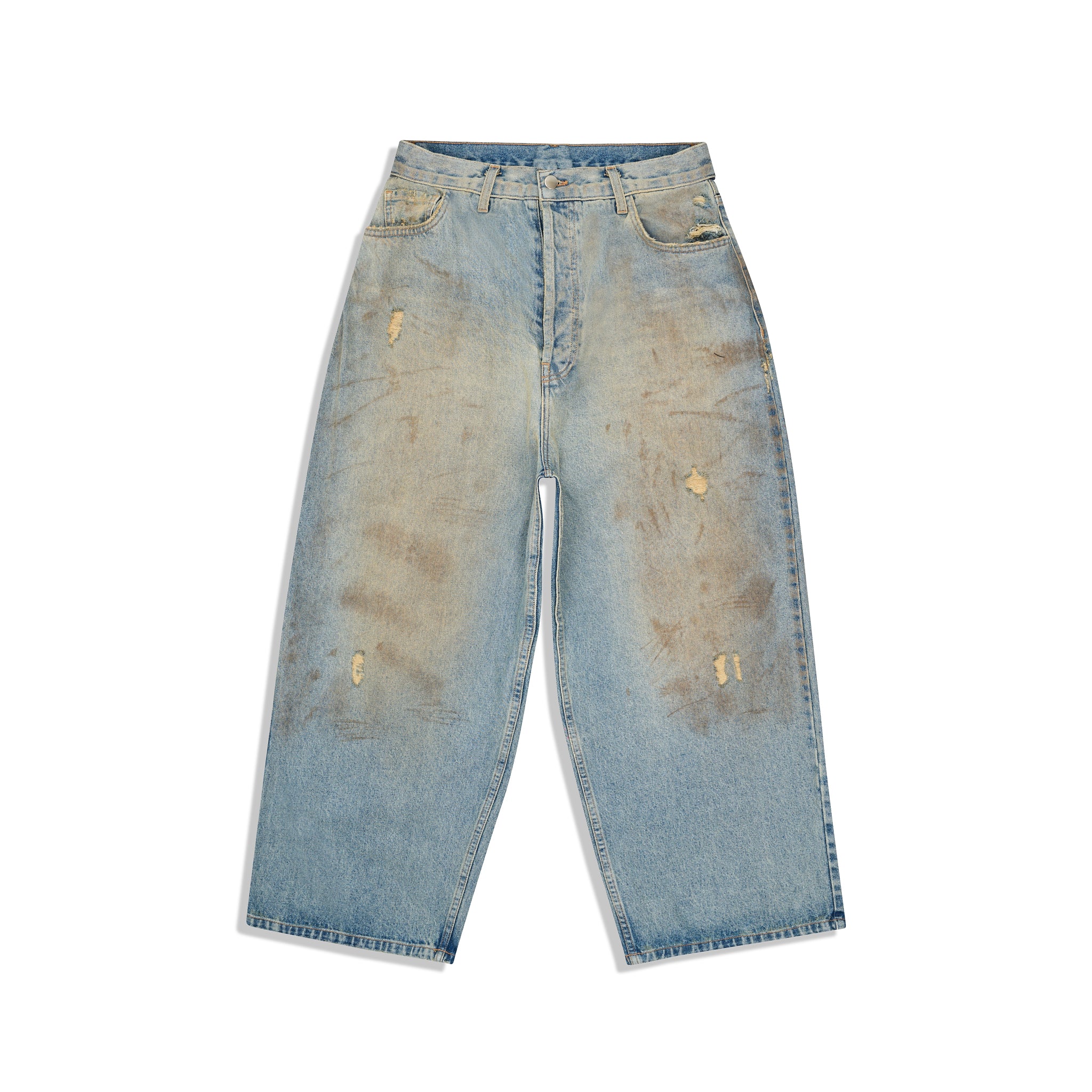 【COSYHARU】Mud Washing Denim Pants mud-Washing denim pants - COSYHARU | 60% - Asian Fashion