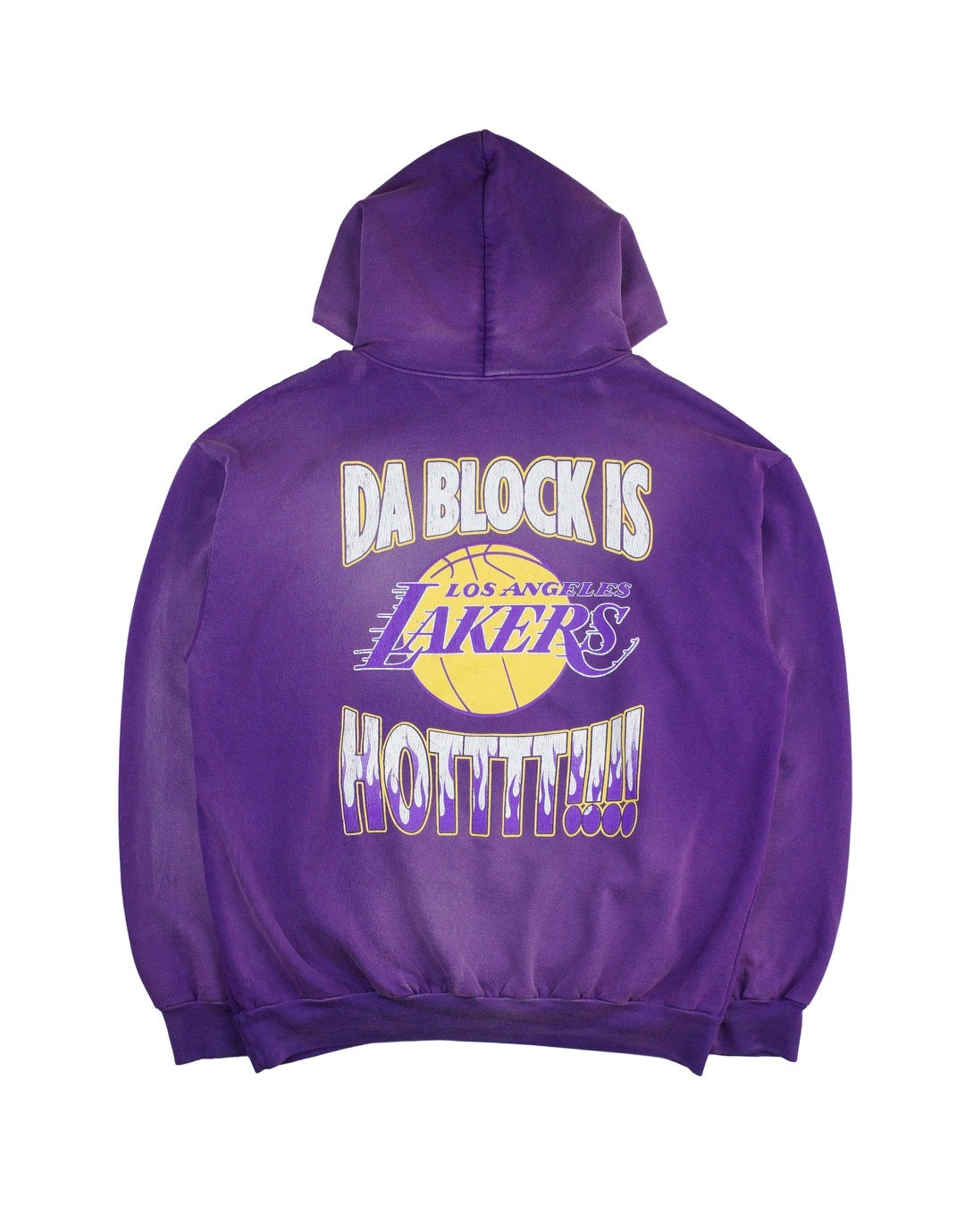 DA BLOCK IS HOT FADED HOOD PURPLE