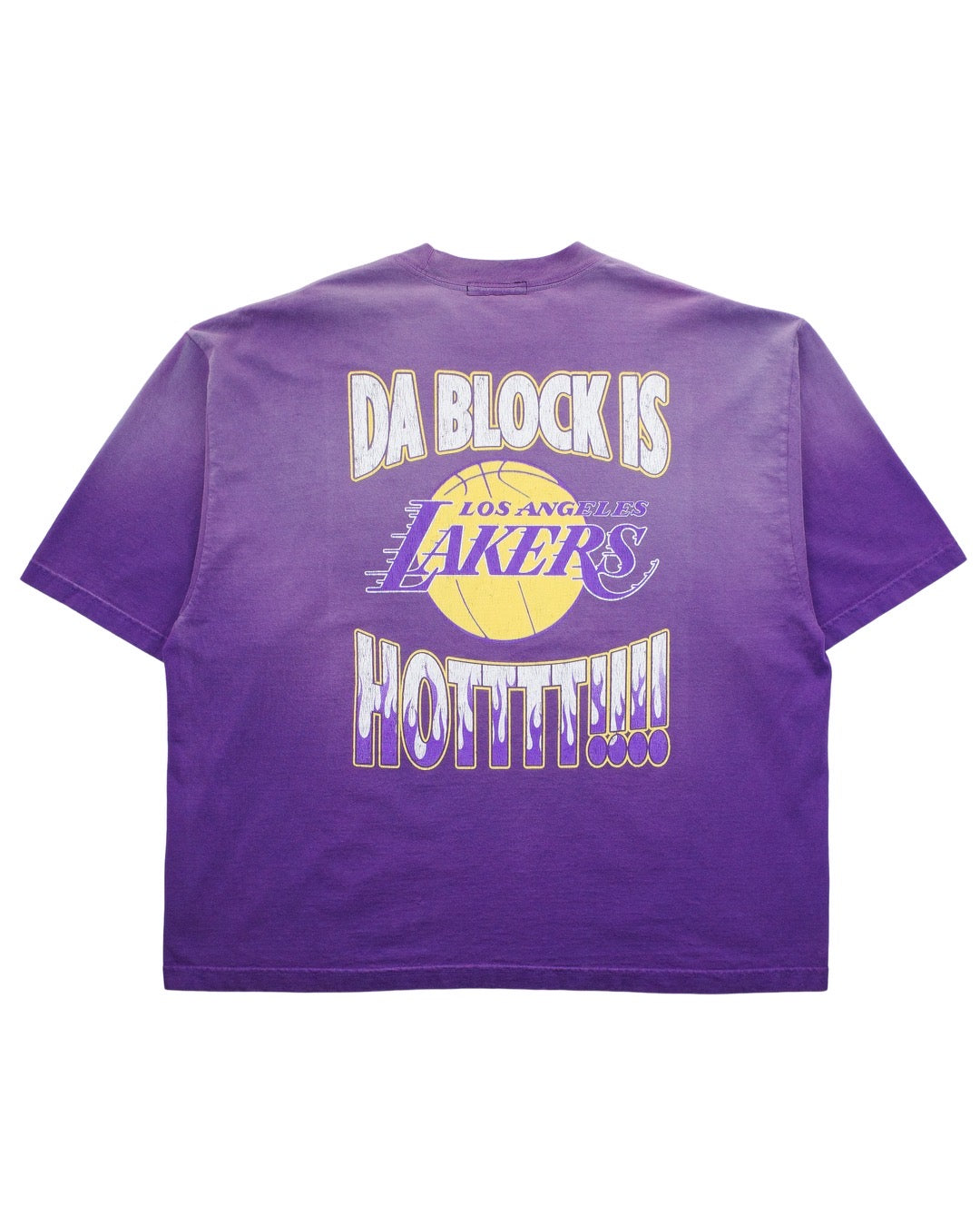 DA BLOCK IS HOT FADED T PURPLE