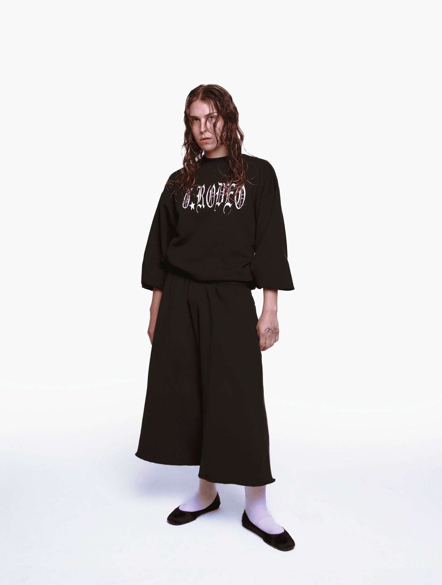 GHETTO RODEO LOGO CREW BLACK