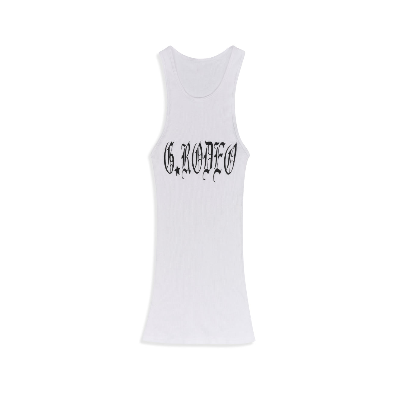 GHETTO RODEO LOGO TANK WHITE