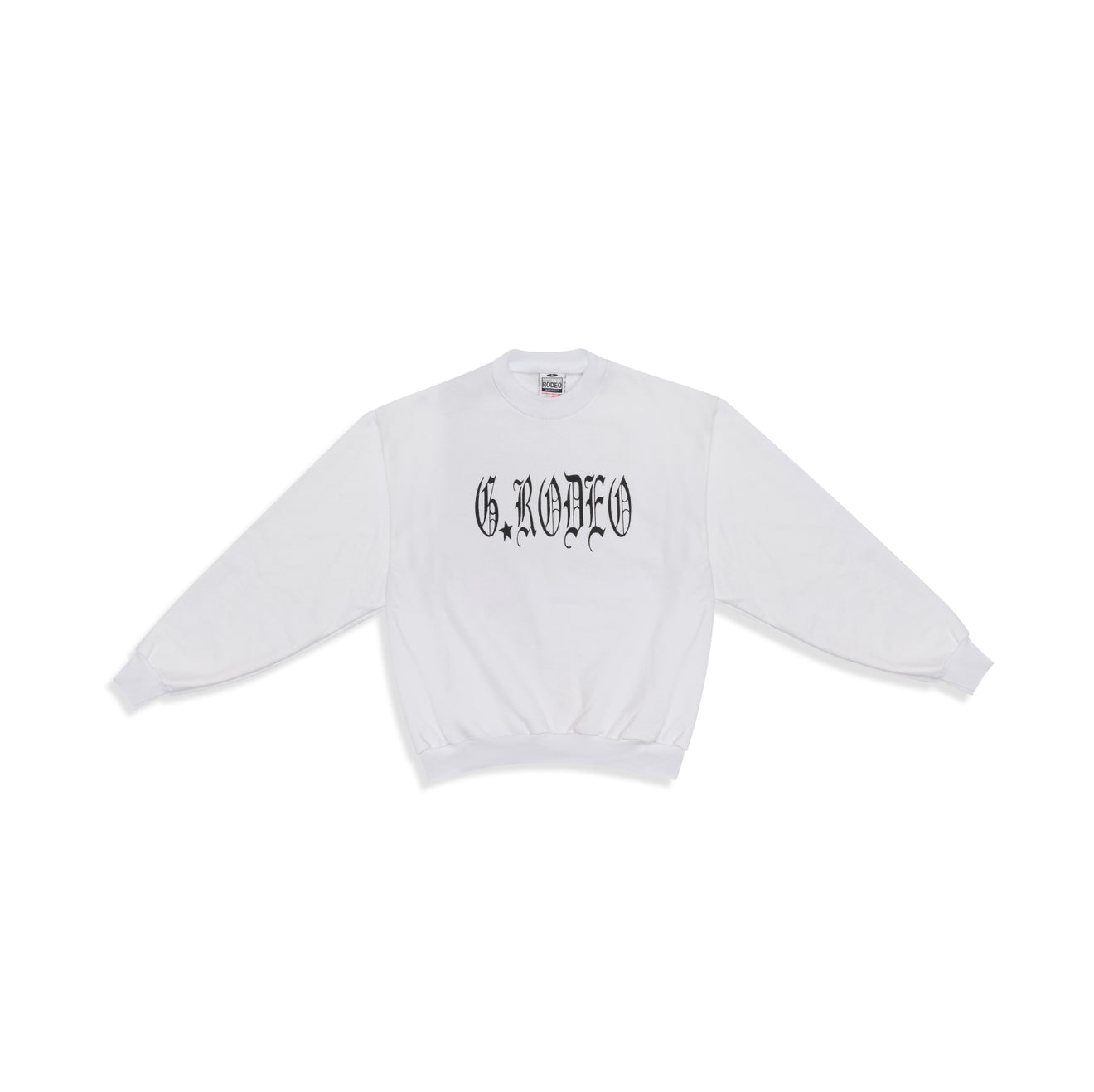 GHETTO RODEO LOGO CREW WHITE